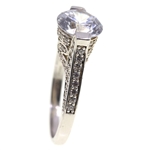 STERLING SILVER DANIEL K. MICRO-PAVE CZ ENGAGEMENT RING