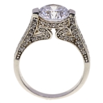 STERLING SILVER DANIEL K. MICRO-PAVE CZ ENGAGEMENT RING