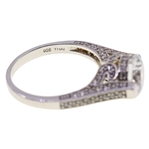 STERLING SILVER DANIEL K. MICRO-PAVE CZ ENGAGEMENT RING