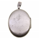 STERLING SILVER DANECRAFT OVAL-SHAPED LOCKET PENDANT