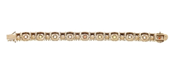 STERLING SILVER VERMEIL SEMI-PRECIOUS STONE BRACELET