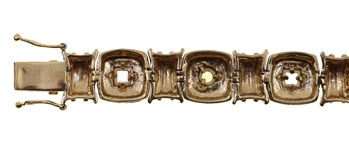 STERLING SILVER VERMEIL SEMI-PRECIOUS STONE BRACELET