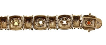 STERLING SILVER VERMEIL SEMI-PRECIOUS STONE BRACELET