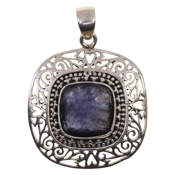STERLING SILVER SODALITE PENDANT