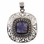 STERLING SILVER SODALITE PENDANT
