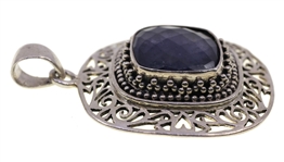 STERLING SILVER SODALITE PENDANT