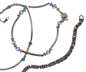 STERLING SILVER BRACELETS & ANKLET