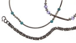 STERLING SILVER BRACELETS & ANKLET