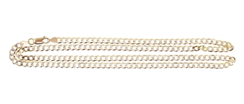 MENS STERLING SILVER VERMEIL CHAIN NECKLACE
