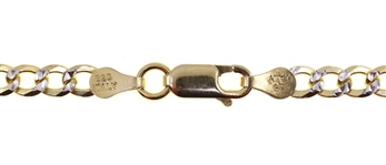 MEN'S STERLING SILVER VERMEIL CHAIN NECKLACE