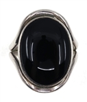STERLING SILVER ONYX FASHION RING