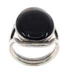 STERLING SILVER ONYX FASHION RING