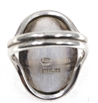STERLING SILVER ONYX FASHION RING