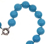 BEADED TURQUOISE STERLING SILVER NECKLACE