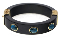 STERLING SILVER VERMEIL AGATE & TURQUOISE BRACELET
