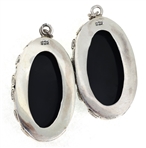 STERLING SILVER GREY MOTHER-OF-PEARL EARRING JACKETS