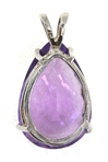 STERLING SILVER PEAR CUT AMETHYST PENDANT
