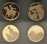 ROYAL MINT & AMEX .925 SILVER COMMEMORATIVE MEDAL SET 