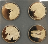 ROYAL MINT & AMEX .925 SILVER COMMEMORATIVE MEDAL SET 