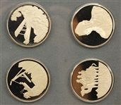ROYAL MINT & AMEX .925 SILVER COMMEMORATIVE MEDAL SET 