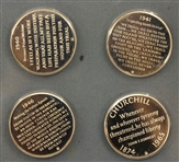 ROYAL MINT & AMEX .925 SILVER COMMEMORATIVE MEDAL SET 