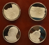 ROYAL MINT & AMEX .925 SILVER COMMEMORATIVE MEDAL SET 