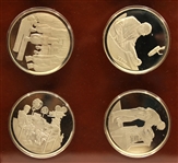 ROYAL MINT & AMEX .925 SILVER COMMEMORATIVE MEDAL SET 