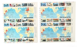 WWII, ELVIS, AND MARILYN MONROE POSTAGE STAMP SHEETS