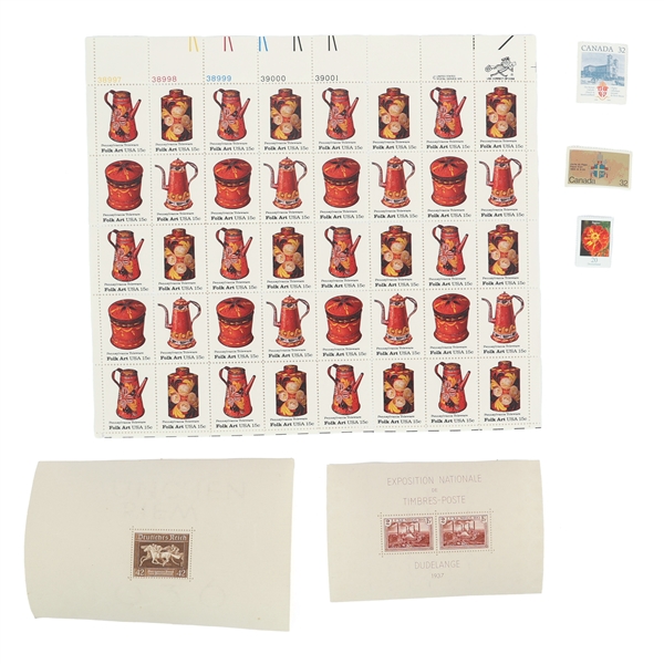 U.S. & INTERNATIONAL UNUSED POSTAGE STAMPS