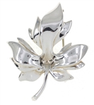 TIFFANY & CO. STERLING SILVER MAPLE LEAF BROOCH