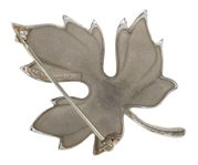 TIFFANY & CO. STERLING SILVER MAPLE LEAF BROOCH