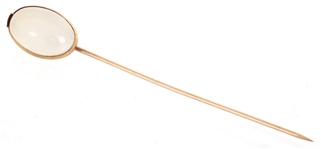10K YELLOW GOLD MOONSTONE STICK PIN 