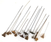 VICTORIAN HATPINS WITH GOLD-TONE HEADS
