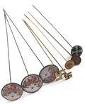 EARLY 20TH C. HATPINS WITH ENAMEL HEADS