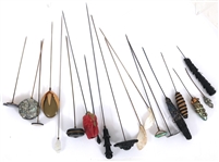 EARLY 20TH C. HATPINS WITH DECORATIVE HEADS