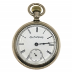 19TH C. MENS ELGIN NICKEL CASE POCKET WATCH