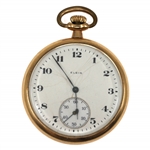 MENS ELGIN GOLD-FILLED CASE POCKET WATCH