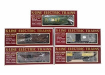 K-LINE O GAUGE TRAIN CARS - LOT OF 5