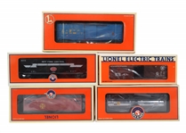 LIONEL O GAUGE TRAIN CARS - LOT OF 5