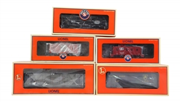 LIONEL O GAUGE TRAIN CARS - LOT OF 5