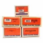 LIONEL O GAUGE TRAIN CARS - LOT OF 5