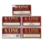 K-LINE O GAUGE TRAIN CARS - LOT OF 5