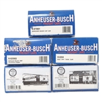 K-LINE O GAUGE ANHEUSER-BUSCH TRAIN CARS - LOT OF 5