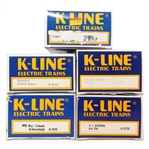 K-LINE O GAUGE TRAIN CARS - LOT OF 5