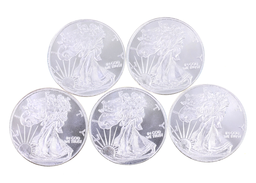 HIGHLAND MINT .999 SILVER 1 OZ WALKING LIBERTY ROUNDS