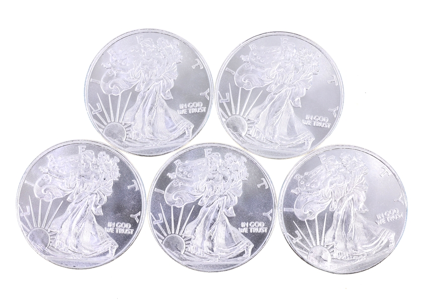 HIGHLAND MINT .999 SILVER 1 OZ WALKING LIBERTY ROUNDS