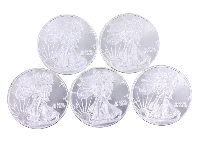 HIGHLAND MINT .999 SILVER 1 OZ WALKING LIBERTY ROUNDS