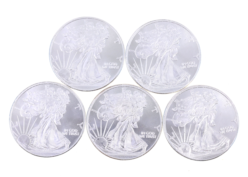 HIGHLAND MINT .999 SILVER 1 OZ WALKING LIBERTY ROUNDS
