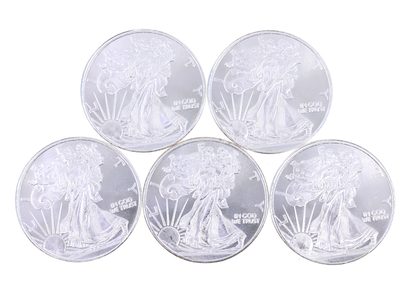HIGHLAND MINT .999 SILVER 1 OZ WALKING LIBERTY ROUNDS