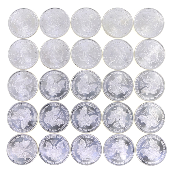 HIGHLAND MINT .999 SILVER 1/4 OZ WALKING LIBERTY ROUNDS